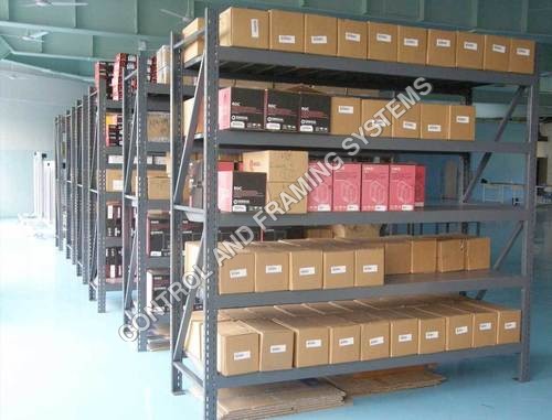 MS Slotted Angle Racks - Mild Steel, Customizable Dimensions, Gray Color | Durable Adjustable Shelves, Knockdown Assembly for Versatile Storage