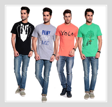 Posh 7 प्रिंटेड कॉटन टी शर्ट