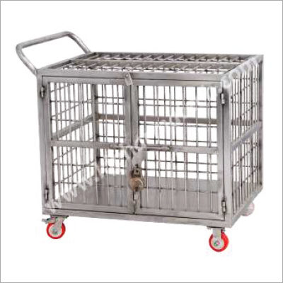 स्टेनलेस स्टील पिंजरा टॉली