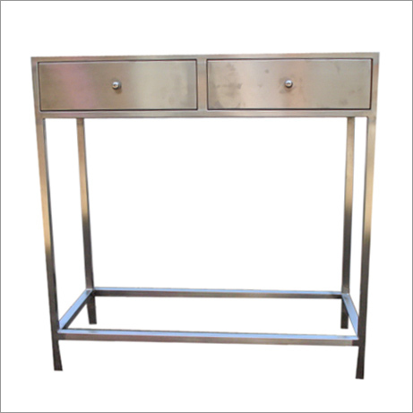 ड्रॉवर के साथ स्टेनलेस स्टील की तालिका