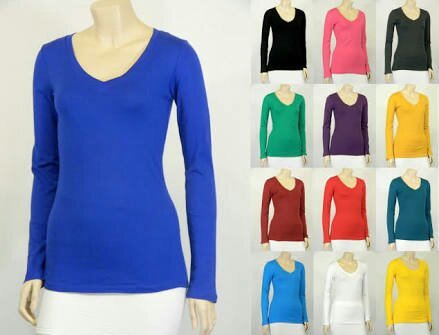 महिलाओं के वी-नेक टीज़