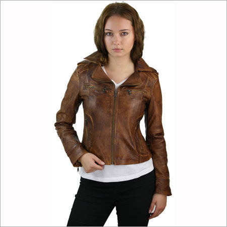 Ladies Leather Jacket - Genuine Leather, Xs-xl, Brown | Stylish Design, Utmost Comfort, Wear Resistant