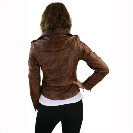 Ladies Leather Jacket - Genuine Leather, Xs-xl, Brown | Stylish Design, Utmost Comfort, Wear Resistant