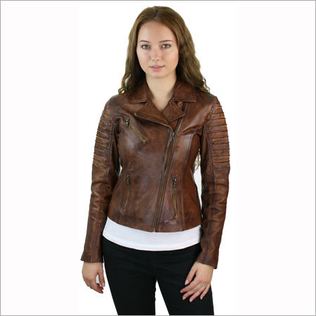 Womens Collar Leather Jacket