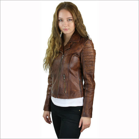 Womens Collar Leather Jacket