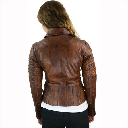 Womens Collar Leather Jacket