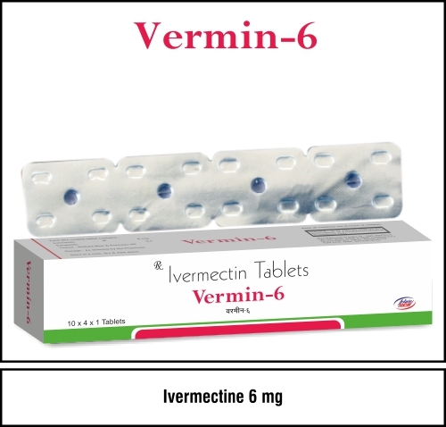 Ivermectin 6 mg - 6 Tablets for Comprehensive Intestinal Helminthes Eradication | Broad Spectrum Coverage on Worm Infestations, 95% Purity, Suitable for All Ages