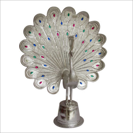 स्कल्पचर मेटल पीकॉक