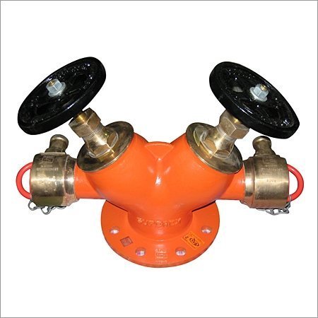 Double Headed Hydrant Valve - Stainless Steel, Color Coated Red/black | Rust Resistant, Maintenance Free, Easy To Install, Durable