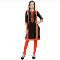 Black Embroidered Kurti