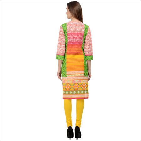 Multi Multicolored Cotton Kurti