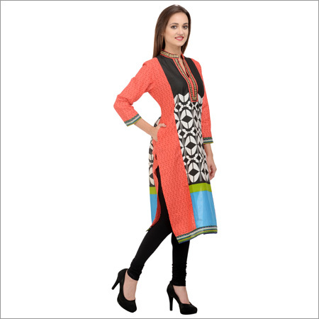 Kurti With One Side Pocket