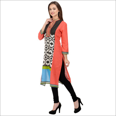 Kurti With One Side Pocket