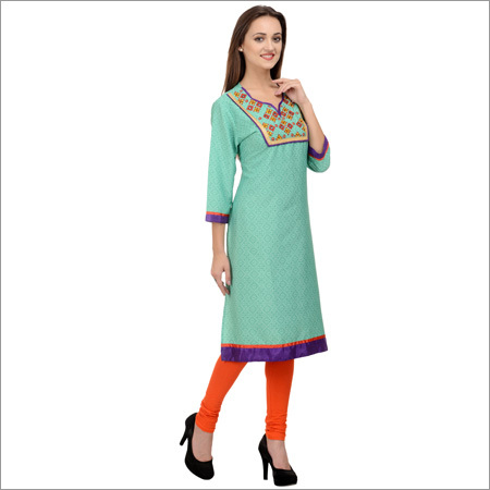 Embroidered Polyester Kurti