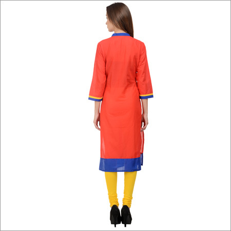 Red Embroidered Kurti