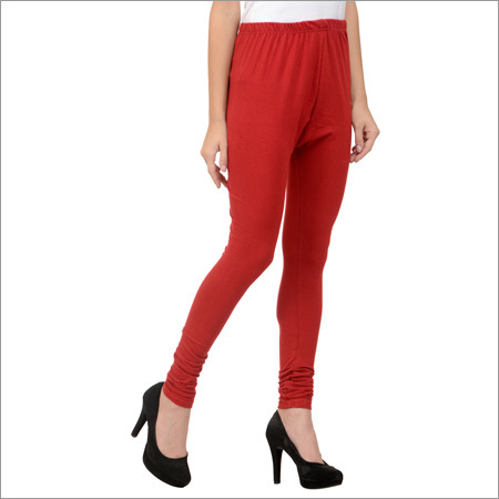Maroon Cotton Lycra Leggings