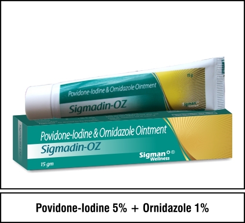 Providone-iodine & Ornidazole Ointment - 5% Povidone-iodine, 1% Ornidazole | Anti-sepctic, Anti-infective For Trauma, Surgical, And Diabetic Wounds