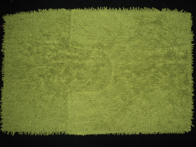 Cotton Bath Mat Set - 100% Cotton, 50x80 Cm + 50x50 Cm, Light Green, Loop Length 3-6 Cm, 1500 Gsm | Washable, Lightweight, Easy To Use