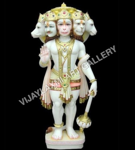 मार्बल पंचमुखी हनुमान प्रतिमा