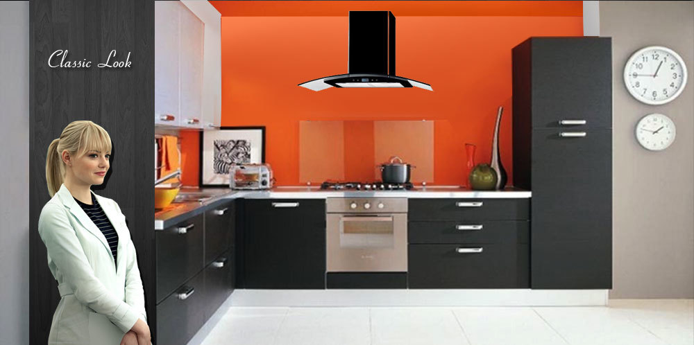 Small Modular Kitchen - Plywood, Variable Dimensions, Matte Green | Ample Storage, Customizable, Elegant Design, Easy Installation