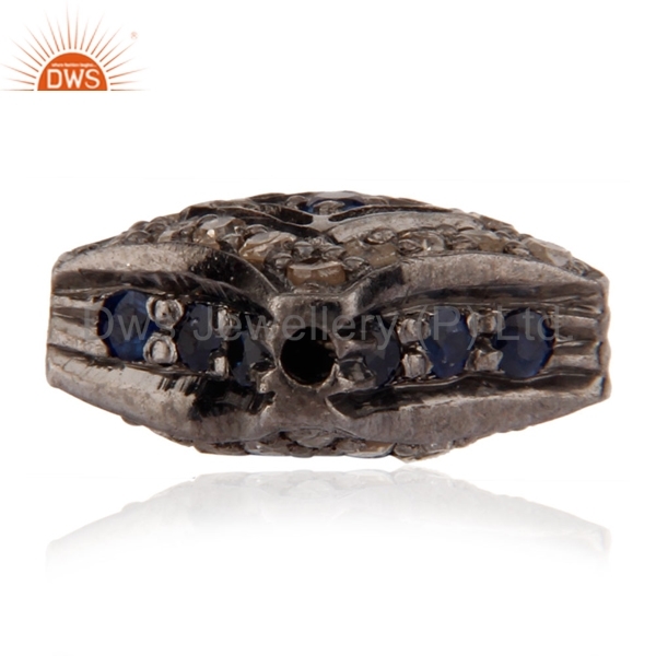 Round Brilliant Cut Blue Sapphire Diamond Finding Jewelry