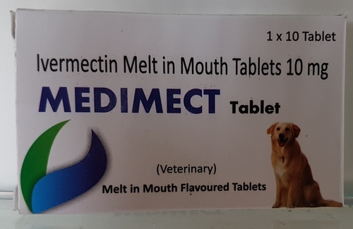 Ivermectin Melt in Mouth Tablets - 10 mg Size, Multi-Color | Easy Usable Pet Healthcare for Internal & External Parasite Control