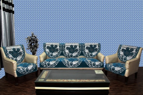 Printed Rangoli Design Chenille Sofa Panel