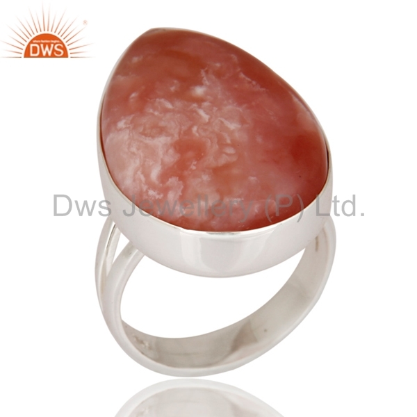 Pink Opal Sterling Silver Handmade Ring