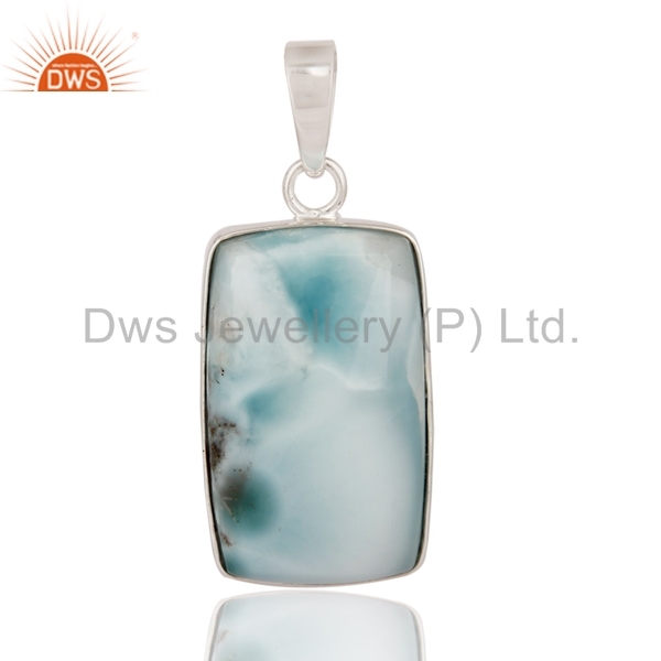 Larimar Sterling Silver Handmade Pendant