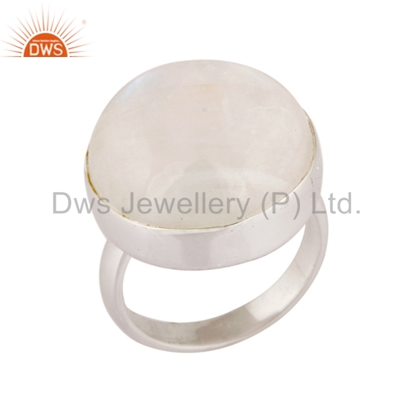 Rainbow Moonstone Sterling Silver Ring