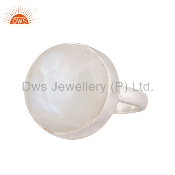 Rainbow Moonstone Sterling Silver Ring