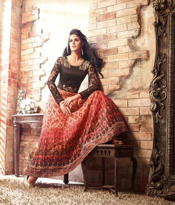 Bollywood Wonderful Blue Georgette Printed Saree