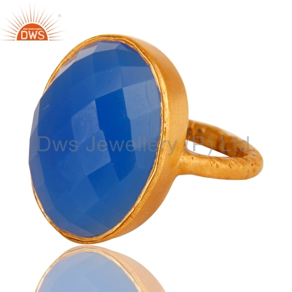 Gold Plated Silver Gemstone Ring Jewelry