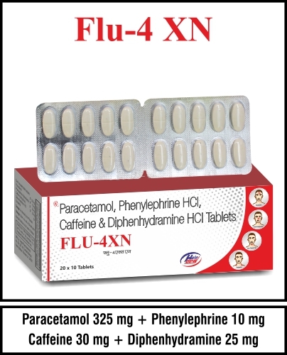 Phenylephrine + Diphenhydramine + Paracetamol Application: Bacteria