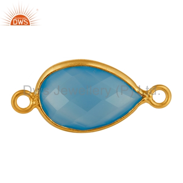 Blue Chalcedony Gemstone Connector Supplier