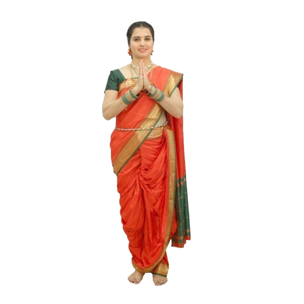 Cotton Marathi Lavani Orange Costume
