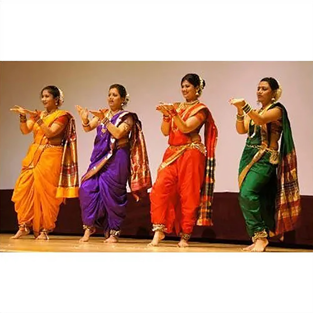 Yellow Marathi Lavani Group Costume