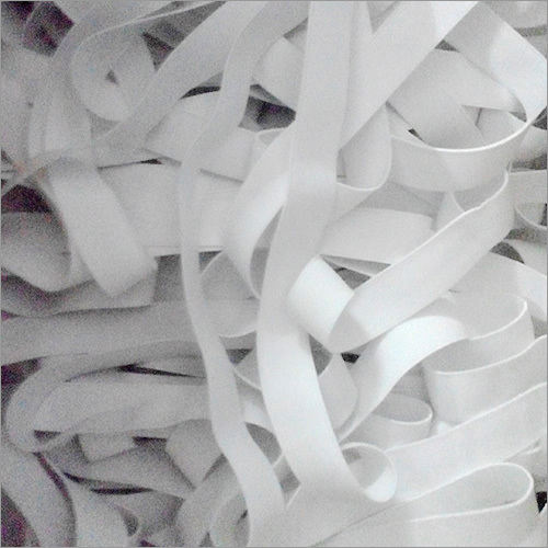 Latex Knitted Elastic Tape - Polyester Material, Width 0-40 mm, Color White, Length 10-30 meters | Highly Flexible, Excellent Tensile Strength, Optimum Elasticity