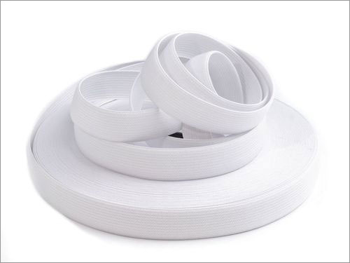 Woven Elastic - Cotton Material, 4-300mm Length, 7-50mm Width | Plain Type, White Color For Garments