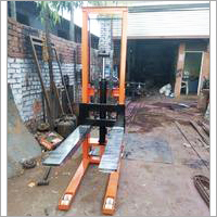 Manual Pallet Stacker - 3-8 Tonne Lifting Capacity, Yellow Color, Flame Proof Design | Manual Operation, Durable Build, Adjustable Forks, Enhanced Safety Features