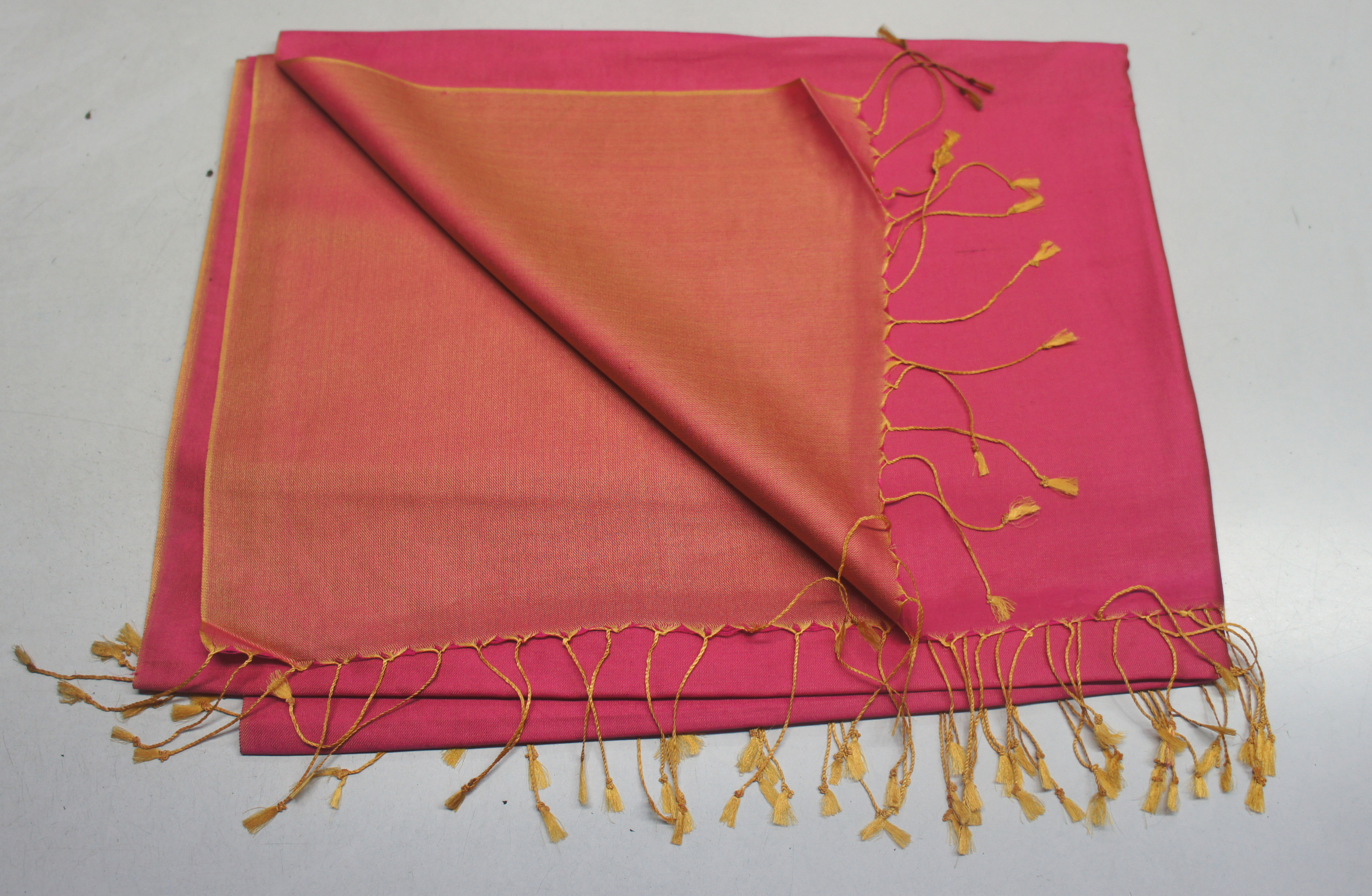 Available In Beautiful Colours Reversible Silk Shawls