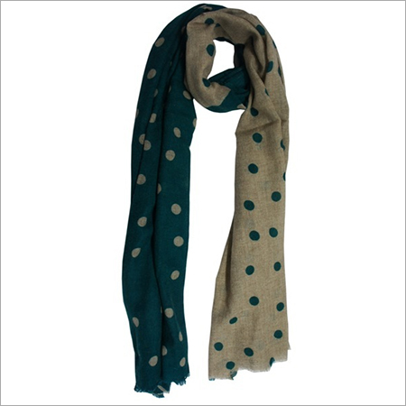 Available In Beautiful Colours Green Wool Polka Dot Shawls