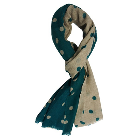 Available In Beautiful Colours Green Wool Polka Dot Shawls