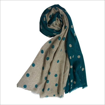 Available In Beautiful Colours Green Wool Polka Dot Shawls