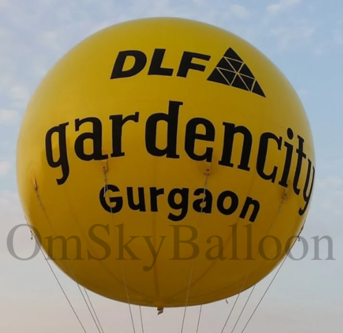 गोल आकार का विज्ञापन आसमान बैलून