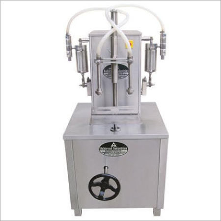 Silver Semi Automatic Bottle Filling Machine