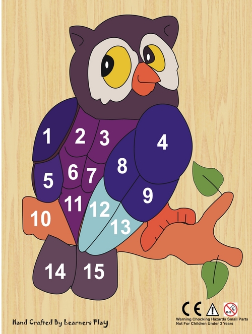 उल्लू 1-15 पर गिनती
