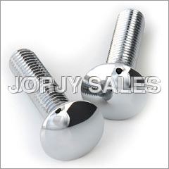 Carriage Bolts - Steel Chrome Finish, Diameter 6-25mm, Length 25-150mm, Metric Thread, Corrosion-Resistant, Durable, ISO Compliant