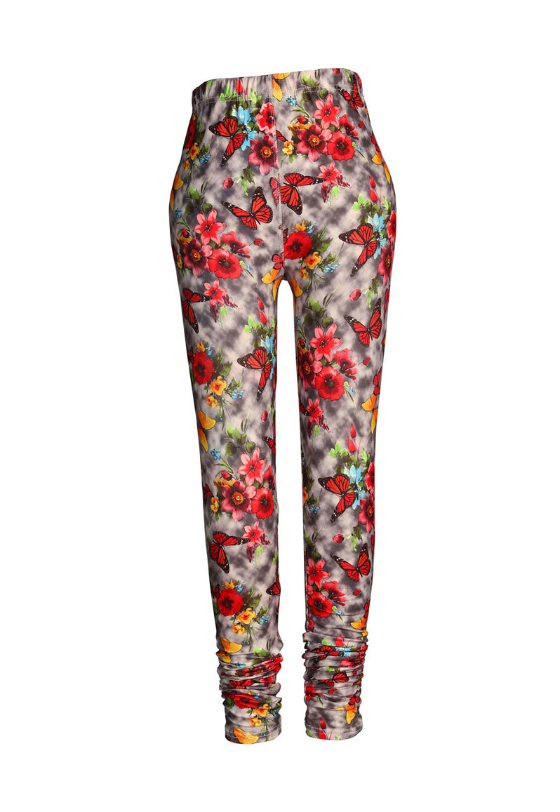 Printed Legging - Cotton, Size Xl, Length 40, Multi Colour | Quick Dry, Washable, Soft & Comfortable Digital Print Leggings For Girls