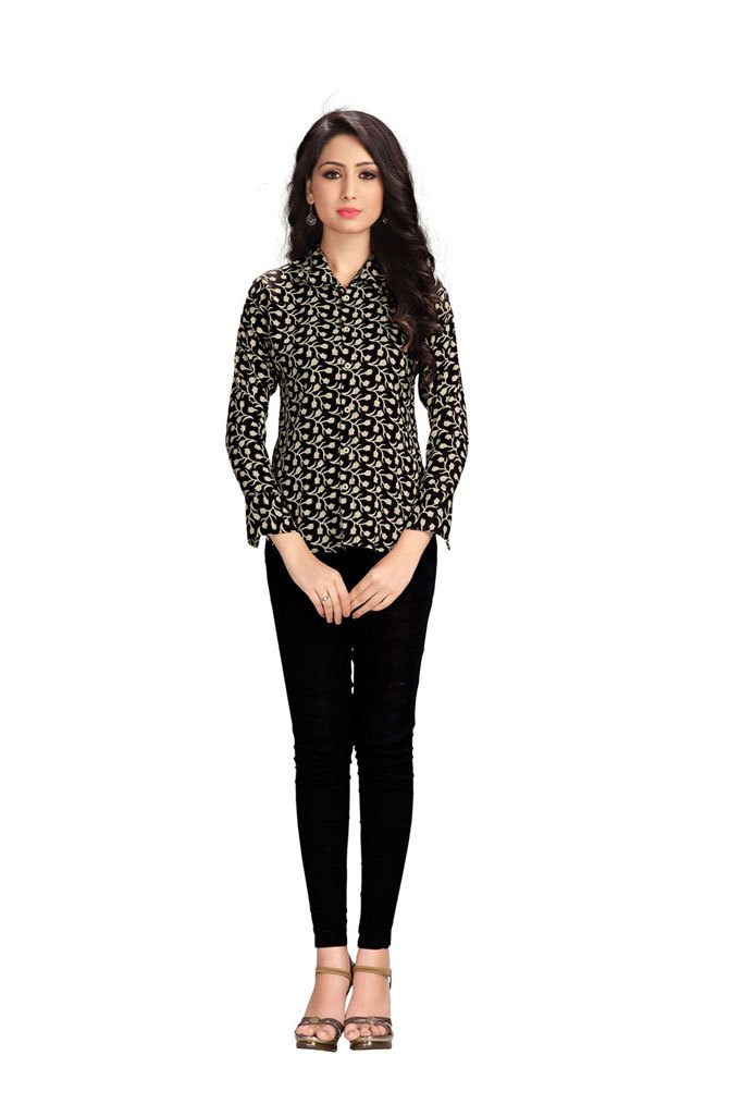 Western Tops - Premium Rayon Cotton, Xl Size, Black Color, 24-inch Length, Quick Dry & Washable Features, Perfect For Summer Wear